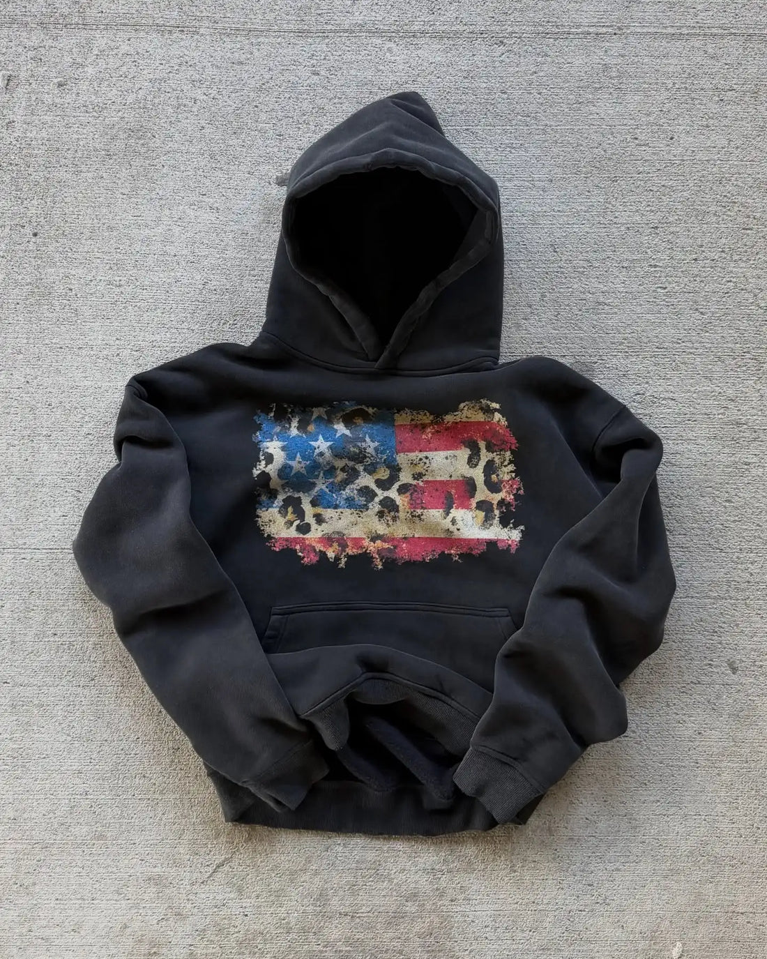 American Star Spotted Banner Hoodies Women Oversized Pullover Sweatshirt Y2k Tops Streetwear Harajuku Couples K Pop Clothes - Planet Missy