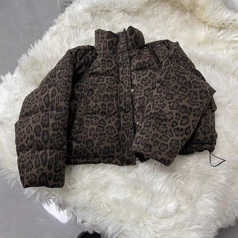 Abrigo de estampado de leopardo