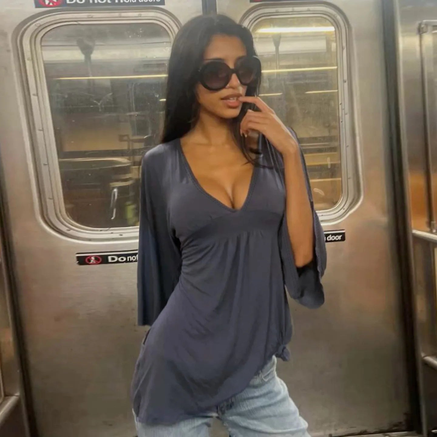 Soft Stretch Casual Blouse