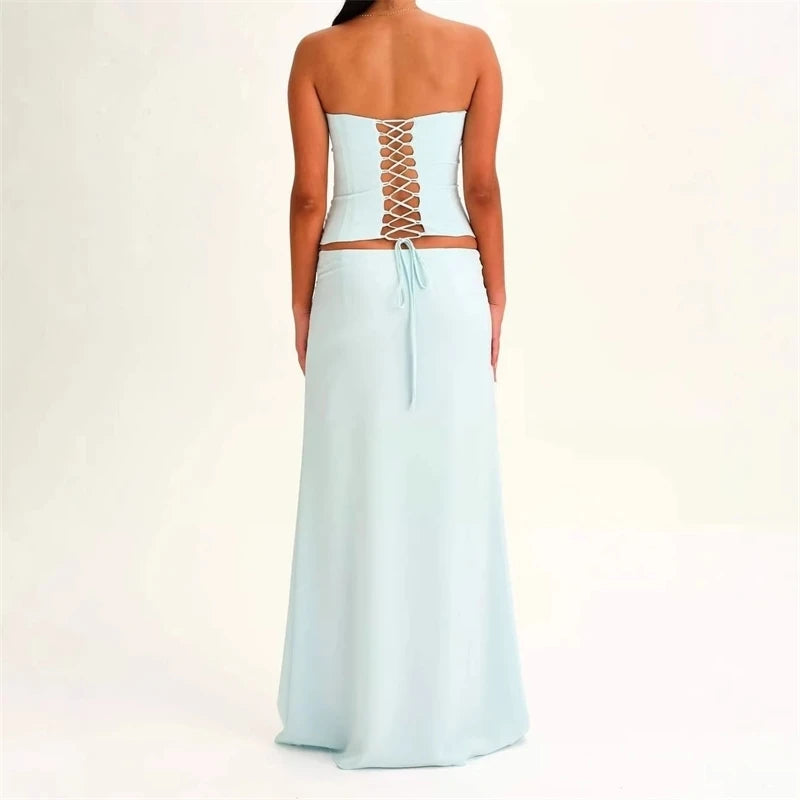 Lace Up Knot Coord - Planet Missy