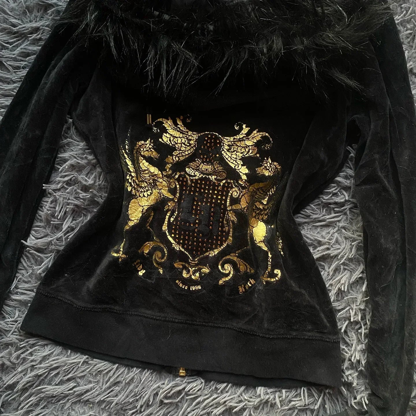 Black 2000's style zip up