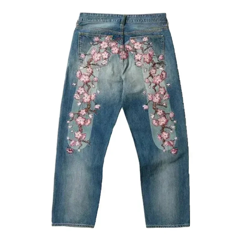 Floral Graphic Jeans