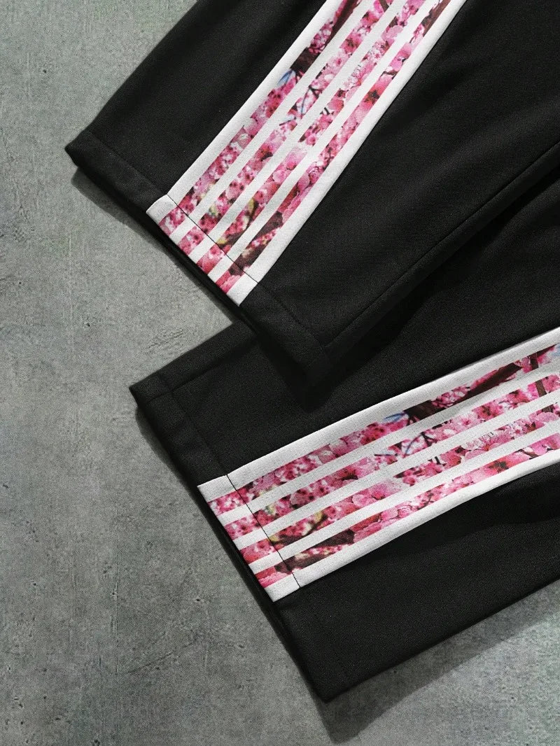 Pink Stripe Track Pants - Planet Missy