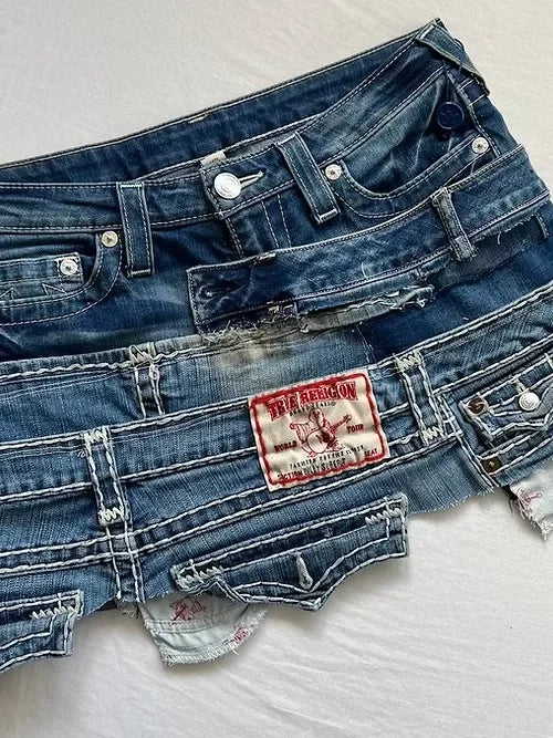 True Religion Leather Patch Skirt