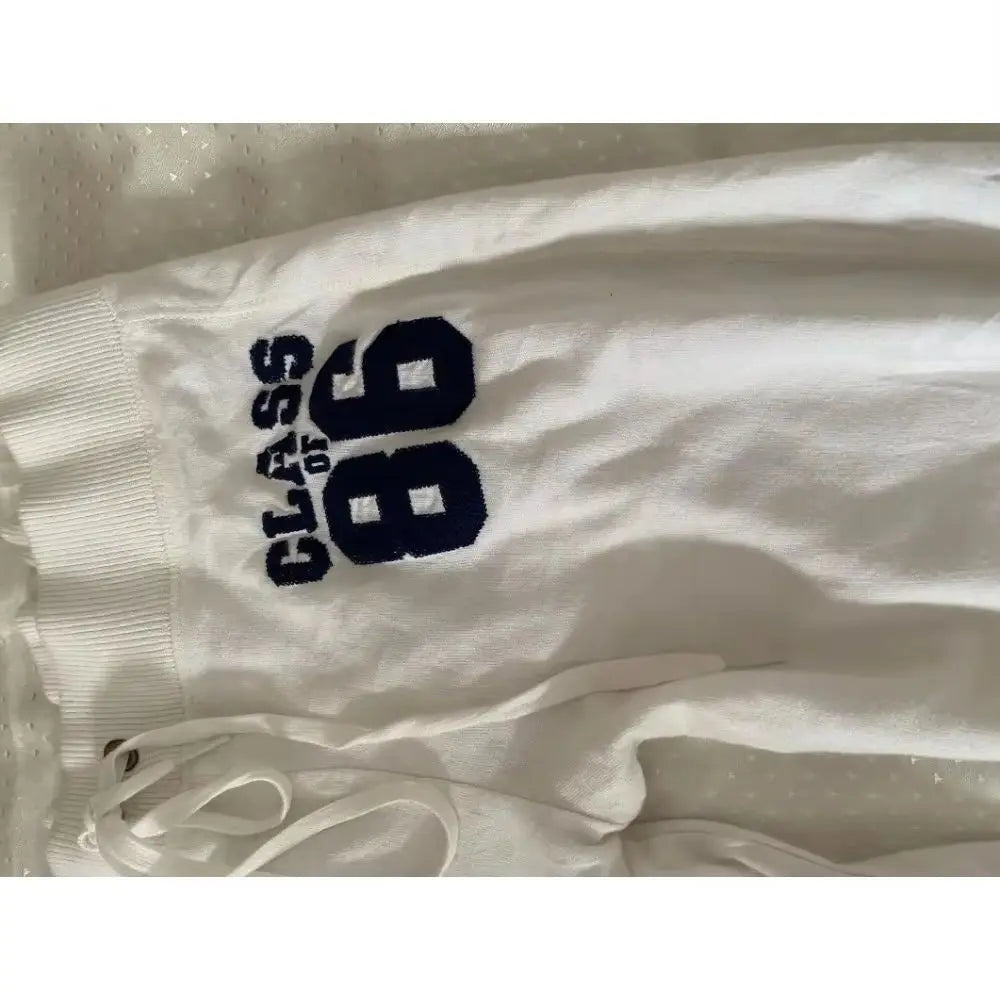 Y2K retro Harajuku American trendy letter embroidered straight pants high street goth fashion high waist casual sports pants - Planet Missy