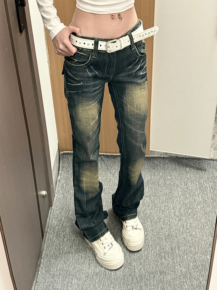 Embroidery Denim Pants
