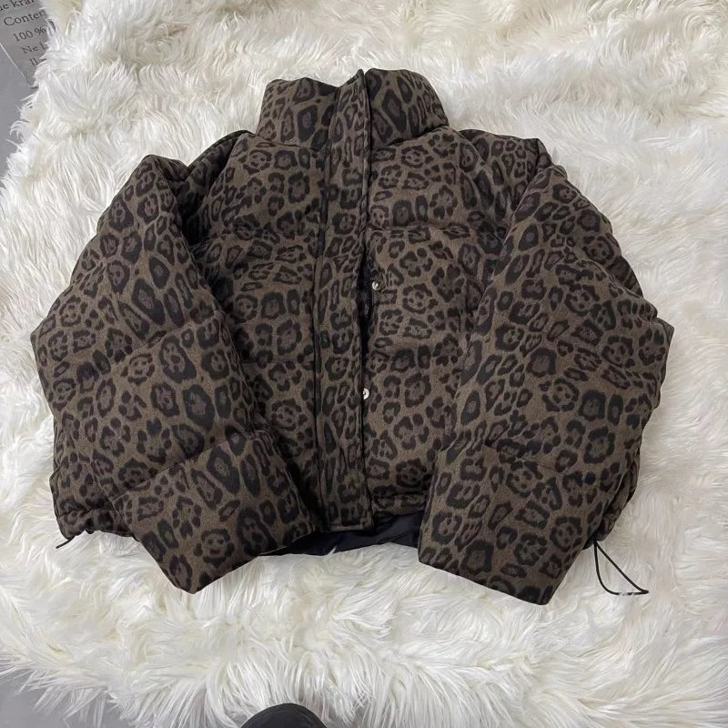 Abrigo de estampado de leopardo