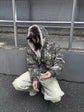 Camouflage Print Warm Parka Coat