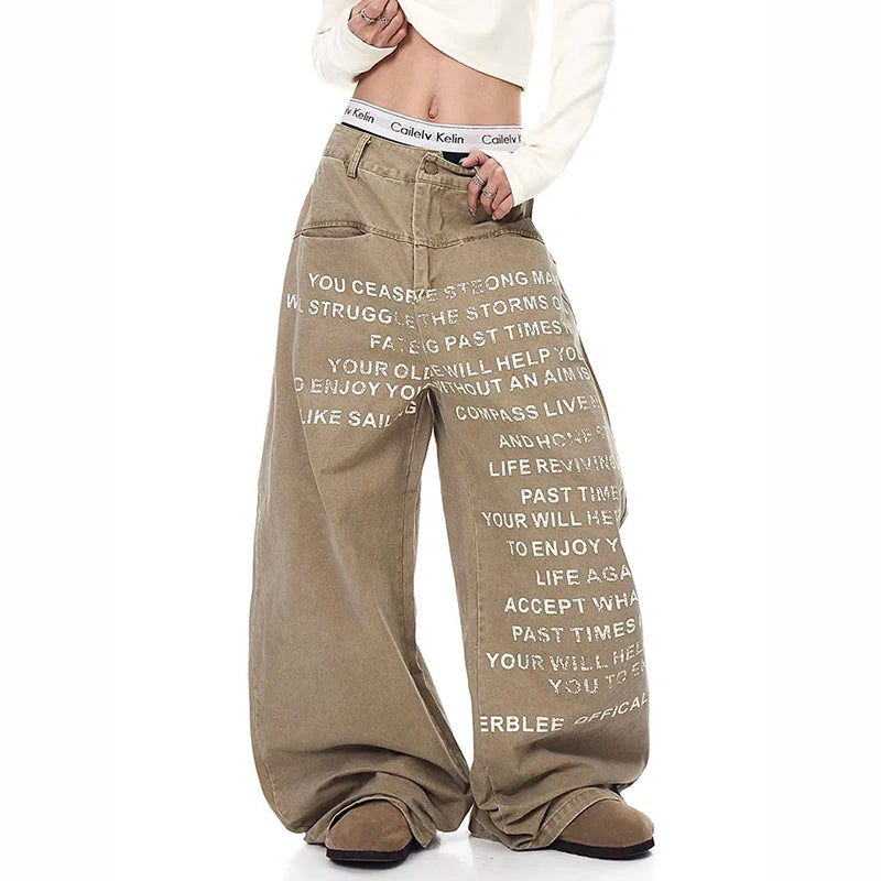 Jeans de Letra Caqui