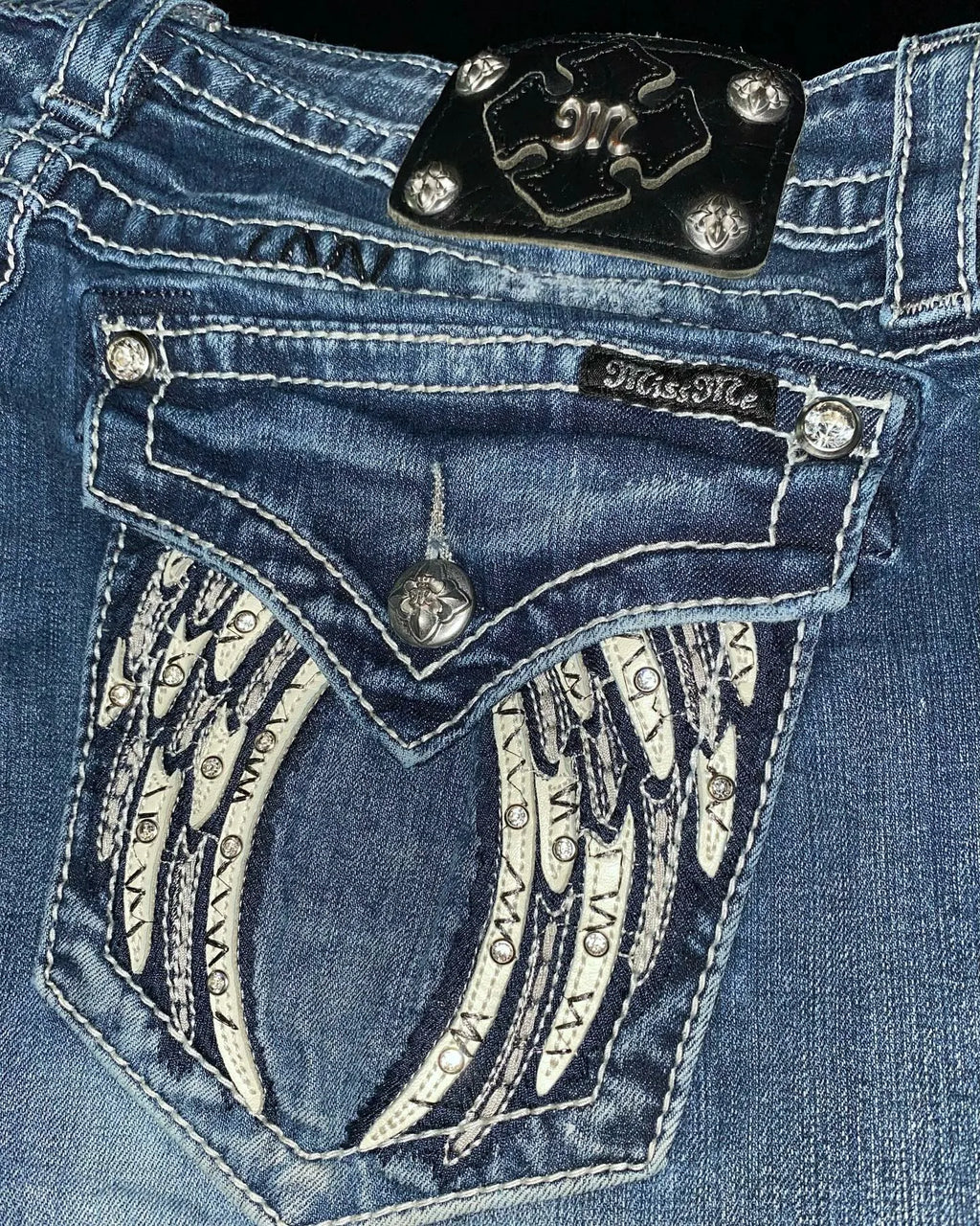 Sequin Wing Jeans