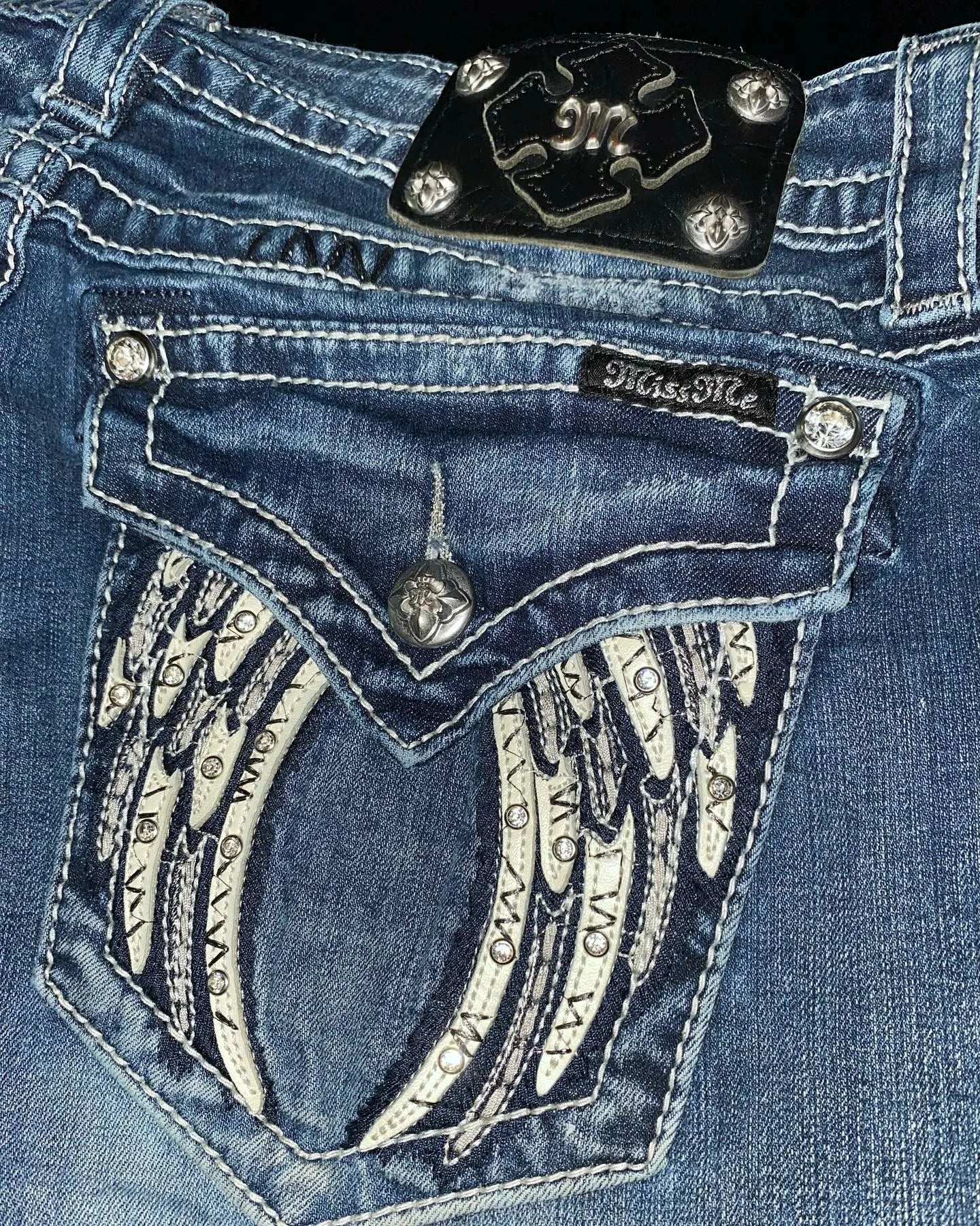 Sequin Wing Jeans