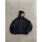 Double-Sided Plaid Hoodie