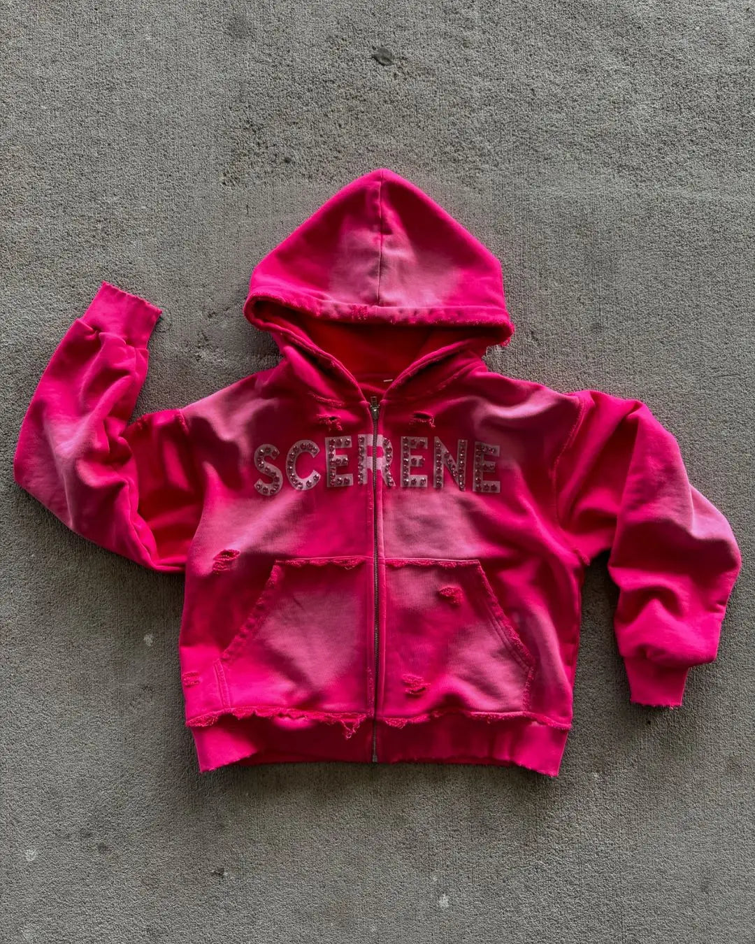 Rhinestone Oversized Hoodies