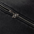 Graphic Embroidery Zipper Hoodie