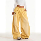 Retro Yellow Casual Sweatpants