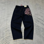Cherry Blossom Embroidered Jeans