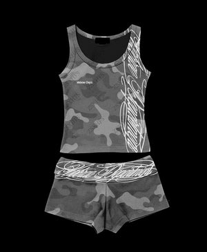 Urban Camo Script Tank Top - Planet Missy