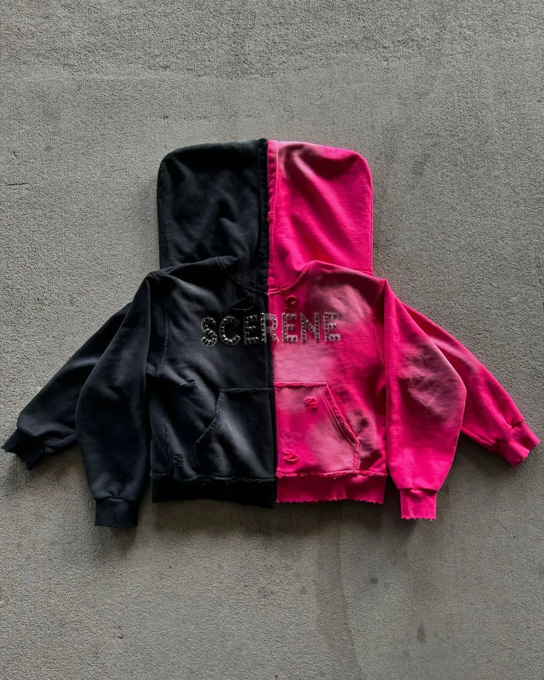 Rhinestone Oversized Hoodies