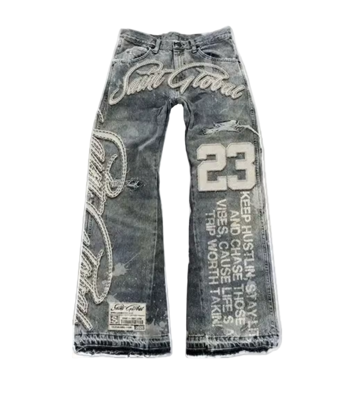 Patchwork 23 Pants - Planet Missy