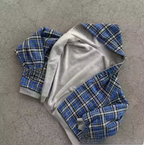 Double-Sided Plaid Hoodie