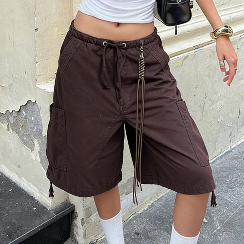 Cargo Jean Shorts - Planet Missy