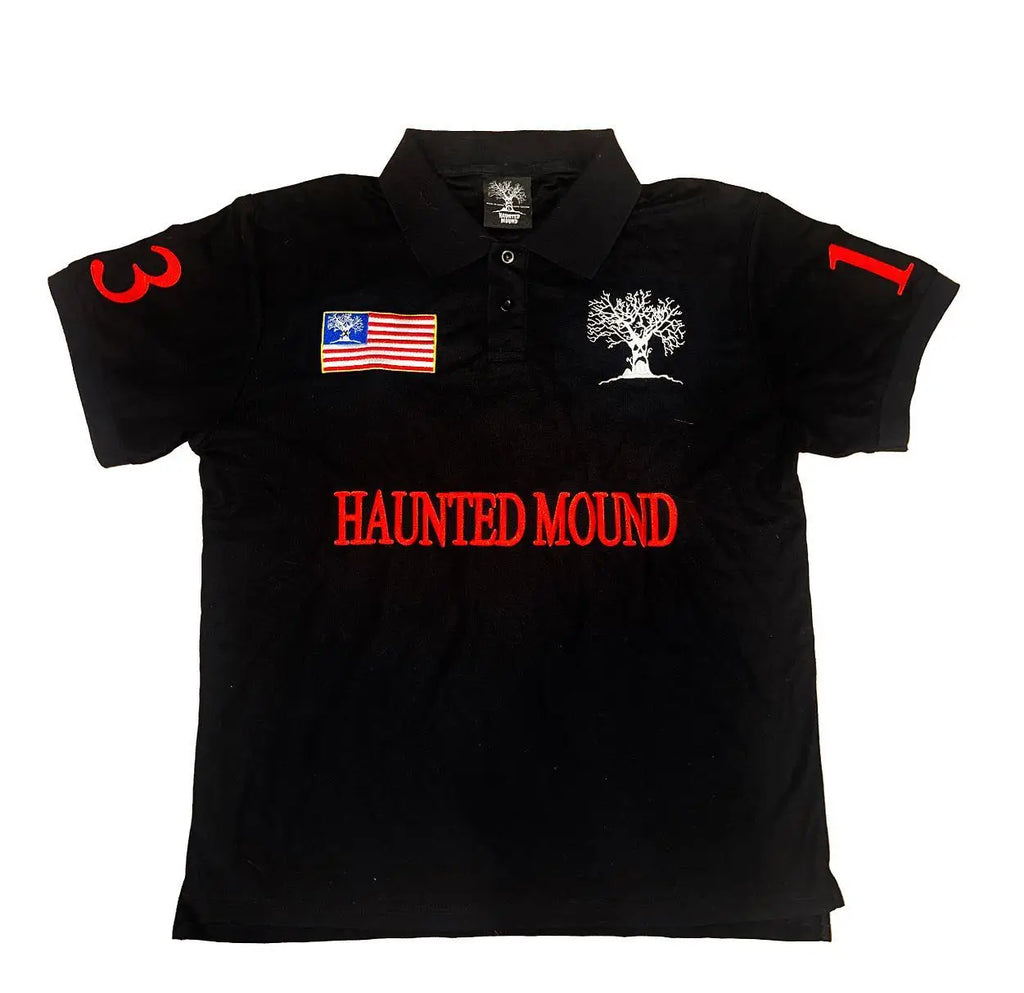 Haunted Mound Polo – Black & Red Edition