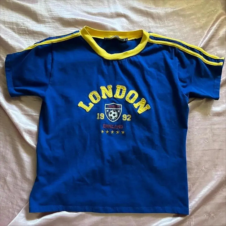 LONDON Blue Crop Top