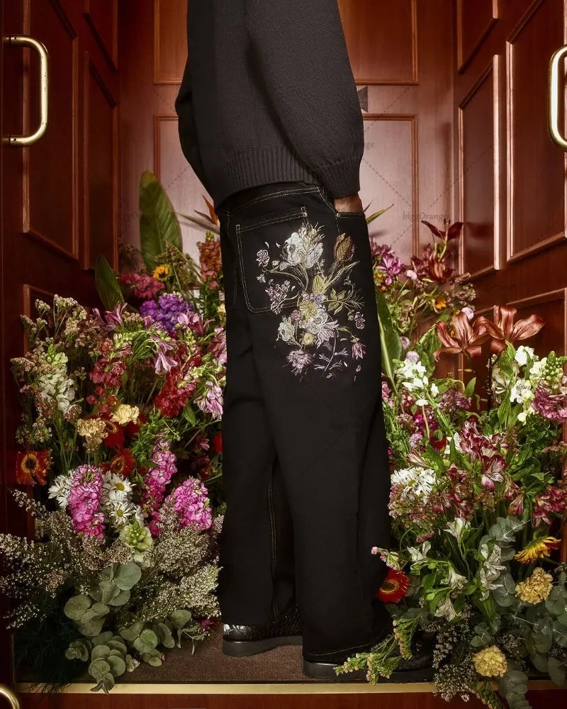 Floral Patch Jeans - Planet Missy