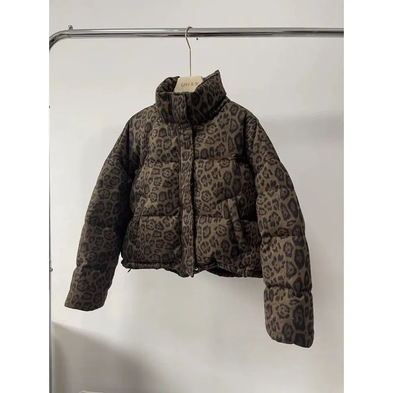 Abrigo de estampado de leopardo