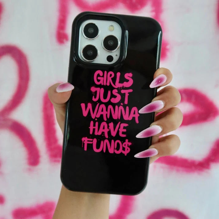 GIRLS JUST WANNA HAVE Phone Case for iPhone 16 15 14 13 12 11 X XS XR XSMAX 7 8 Pro Max Plus Luxury Double-layer Back Cover - Planet Missy