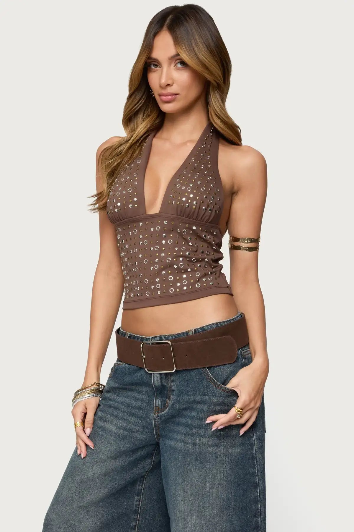 Halter Neck Tank Top - Planet Missy