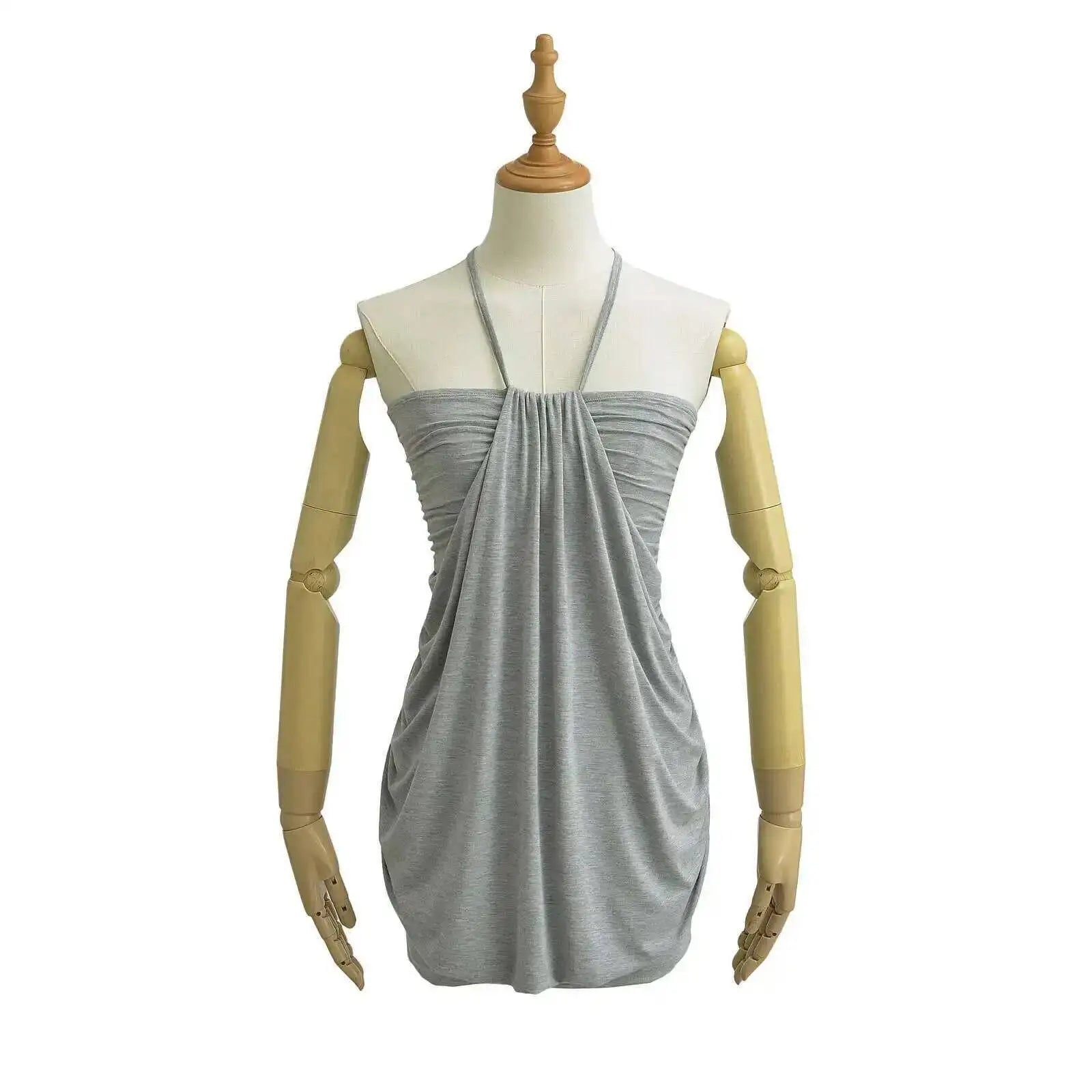 Lace Up Neck Wrap Top/Dress - Planet Missy