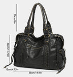 Vintage Washed Soft Leather Tote Bag