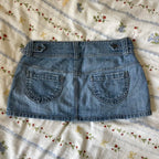 Y2K Retro Light Blue Mini Skirt Harajuku Classic Casual Denim Skirt Gothic Fashion Kawaii Low Waist Micro Skirt Womens Clothing
