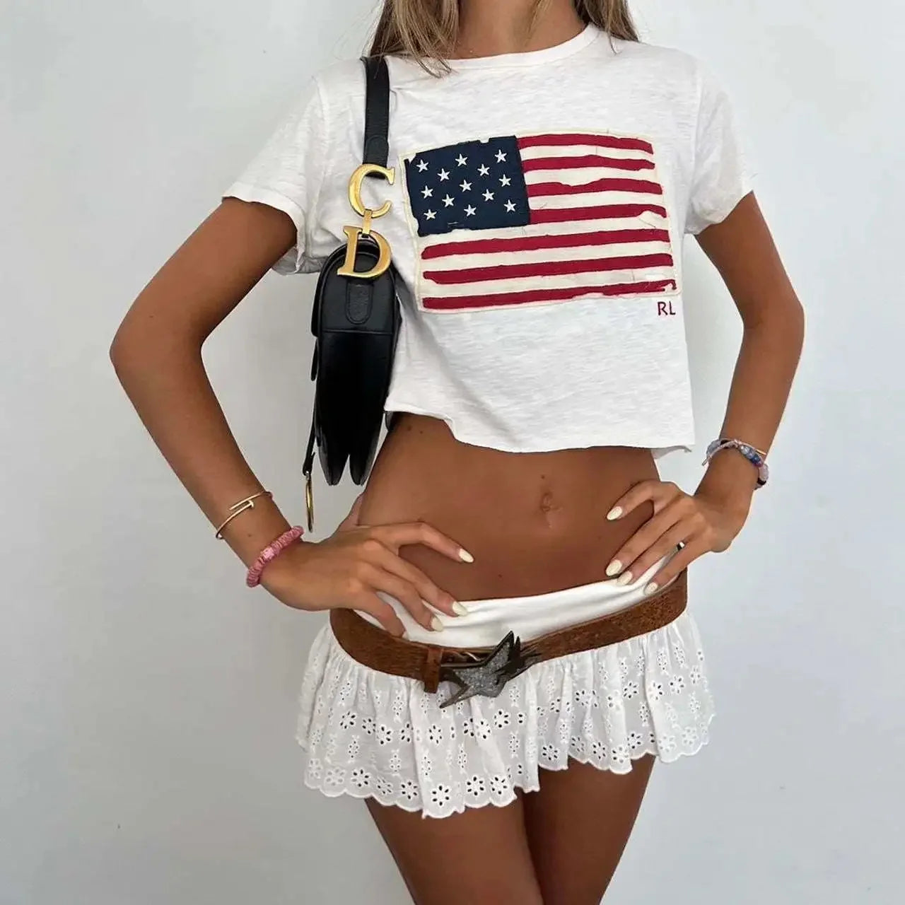 Flag Bore Tee - Planet Missy