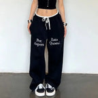 Double Waist Patchwork Pants
