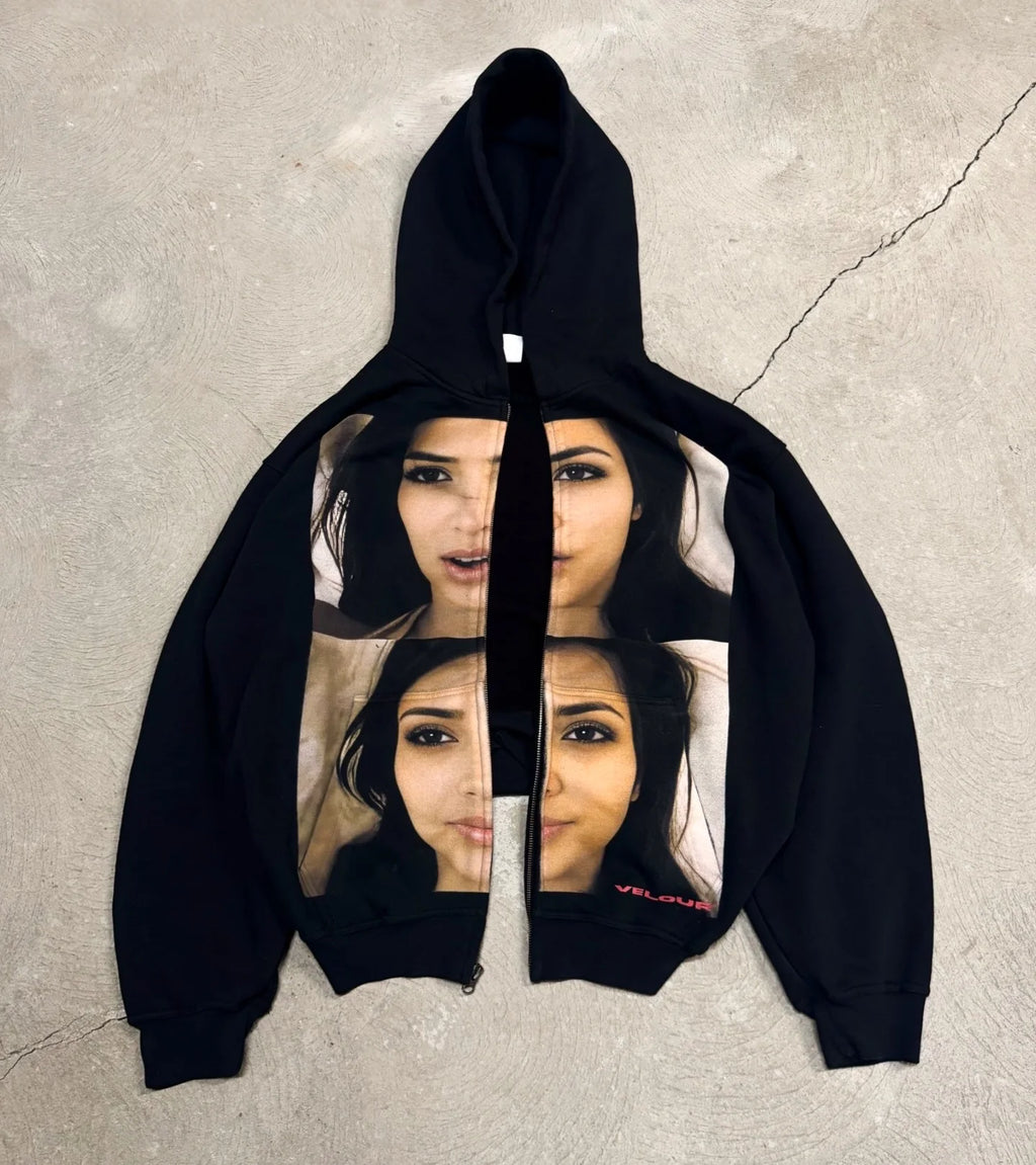Kim K Zip Up Hoodie - Planet Missy
