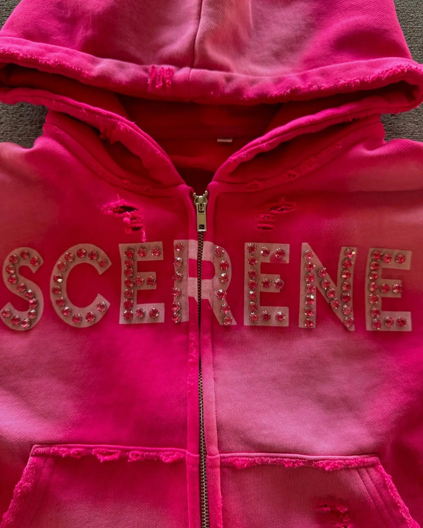 Rhinestone Oversized Hoodies