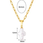 Natural Pearl Cross Necklace