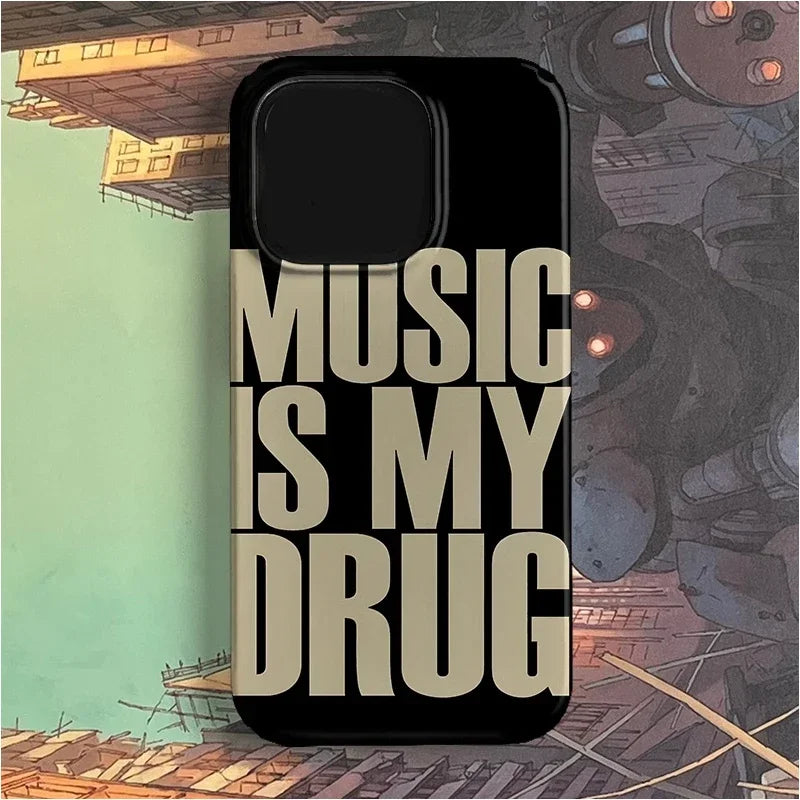 MUSIC IS MY DRUG Phone Case - Planet Missy