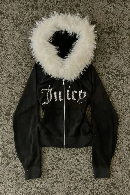 Pink Fur Hood Jacket