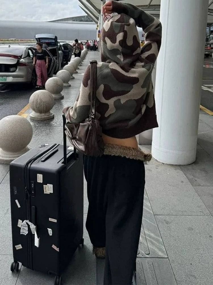 Camouflage Hooded Cardigan - Planet Missy