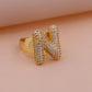 Chunky Letter Rings