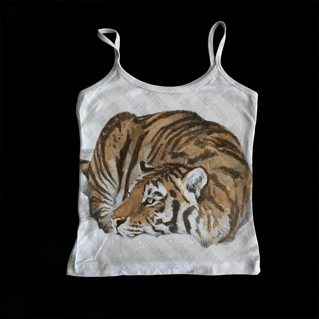 Tiger Graphic Cami Top - Planet Missy