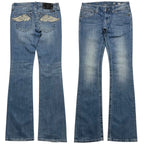 Bootcut Wing Embroidered Denim Jeans