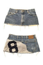 Applique Print Denim Skirt