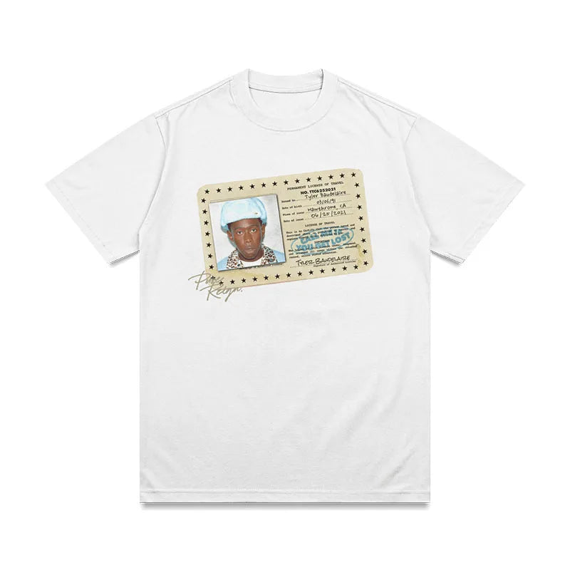 New Skateboard T-shirts and ID Card Pictures Printed Pure Cotton Boys Short-sleeved Top Breathable Sweat-absorbent Sports Shirts - Planet Missy