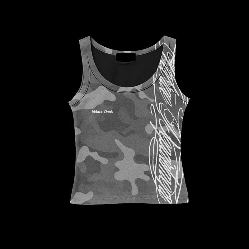 Urban Camo Script Tank Top - Planet Missy