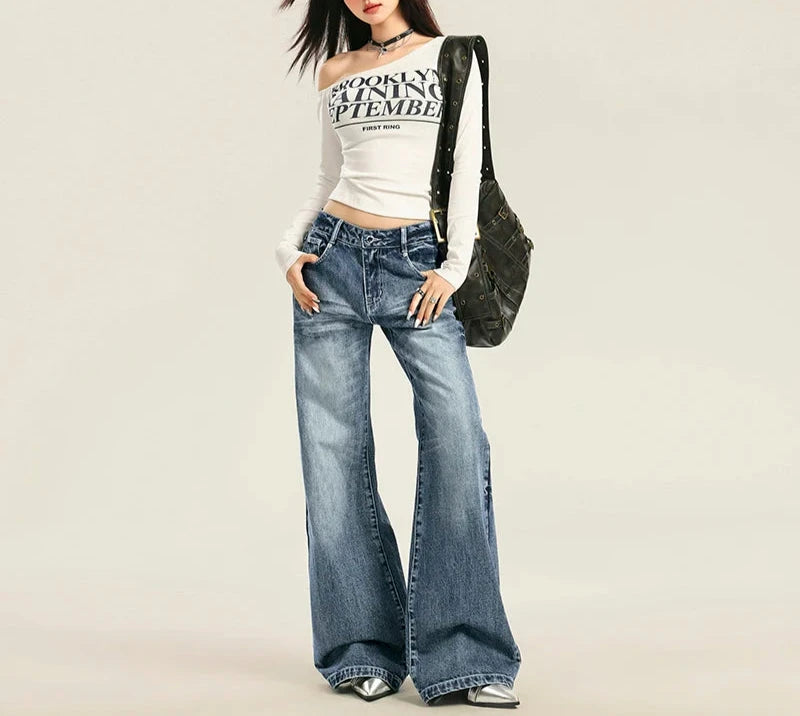 Denim Wide Leg Jeans
