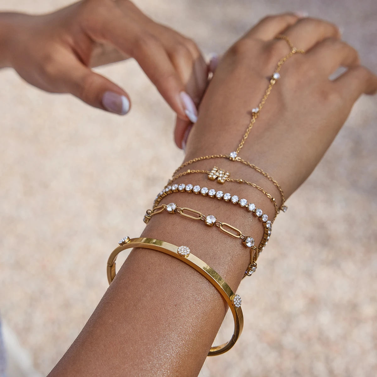 18K Gold Color Plated Stainless Steel Chain